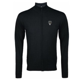 CARDIGAN ZIPPÉ NOIR HOMME 